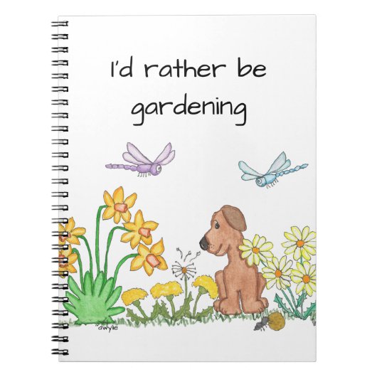 Carnet Dog in Flower Garden (Devant)