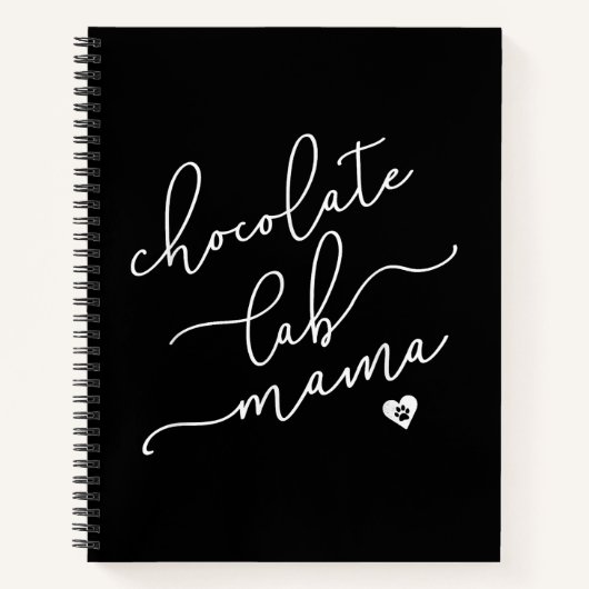 Carnet Dog Lover Chocolate lab Mama (Devant)
