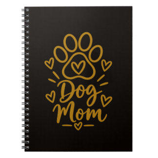 Carnet Dog Mom Cute Paw Print Dog Lover Gift