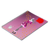Carnet Dog Walker Automne Feuilles Rose (Côté gauche)