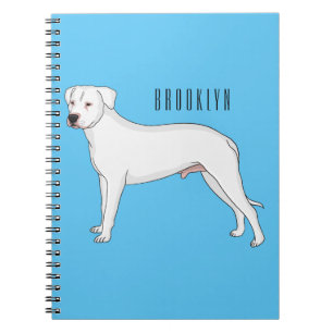 Carnet Dogo argentino dessin animé pour chien