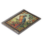 Carnet d'oiseaux d'art textile (Côté gauche)