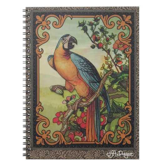 Carnet d'oiseaux d'art textile (Devant)