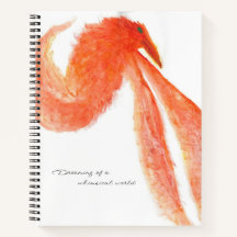 Carnet d'oiseaux mythiques peints en rouge / Journ