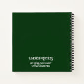 Carnet d'oiseaux verts inspiré de la Grèce mycénie (Dos)