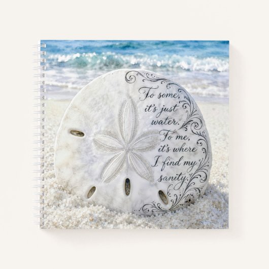 Carnet Dollar de Sable avec Citation Inspirante (Devant)