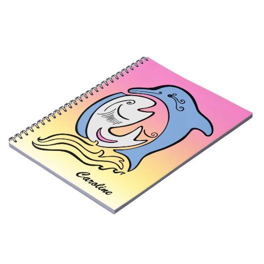 Carnet Dolphin and Fish Ocean Dream Ordinateur portable p (Côté gauche)