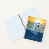 Carnet Dolphin mignonne moderne, et script sur l'océan (Intérieur)
