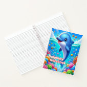 Carnet Dolphin Notebook for Kids | Wide Ruled Spiral (Intérieur)