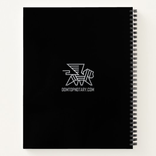 Carnet DomTopNotaire Remerciements & Jurats Notebook. (Dos)