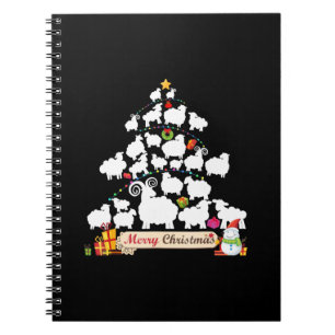 Carnet Don d'arbre de Noël mouton Drôle cadeau de Noël