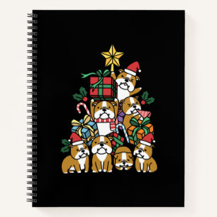 Carnet Don de chien   Christmas Tree English Chien de tau