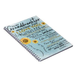 Carnet Don De Tournesol À Ma Petite-Fille