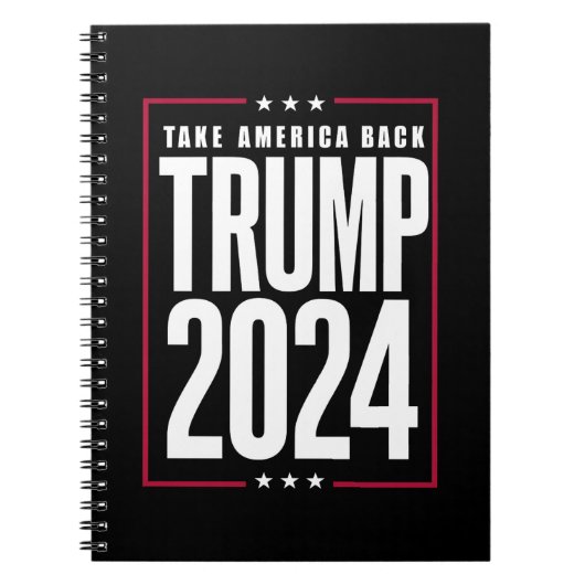 Carnet Donald Trump 2024 redonne l'élection américaine (Devant)