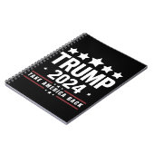 Carnet Donald Trump 2024 redonne l'élection américaine (Côté gauche)