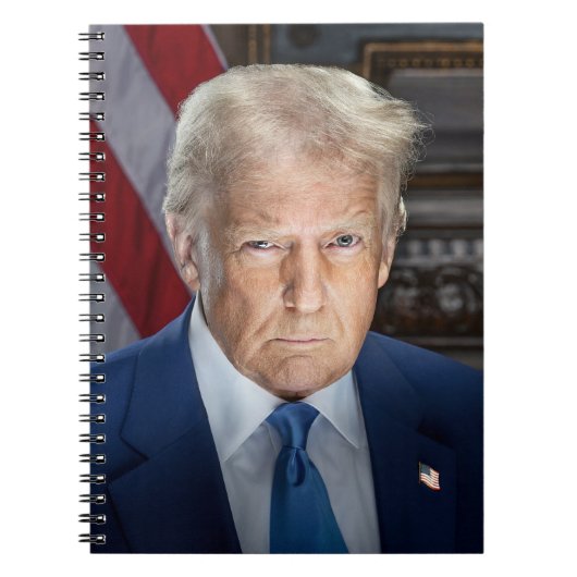 Carnet Donald Trump 2025 Portrait du président américain (Devant)
