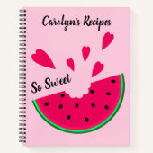 Carnet Donc pastèque douce avec le coeur, vos recettes (Devant)