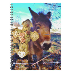 Carnet Donkey avec croix Rose