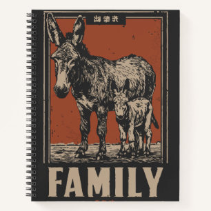 Carnet Donkey et Foal Vintage - Humbles animaux de ferme