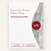 Carnet Donner du pouvoir à votre passion Embrasser Change (Devant)