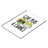 Carnet Donnez Aux Pois Une Chance Drôle Hippie Peas Pun (Côté gauche)