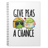 Carnet Donnez Aux Pois Une Chance Drôle Hippie Peas Pun (Devant)