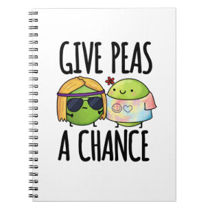 Carnet Donnez Aux Pois Une Chance Drôle Hippie Peas Pun