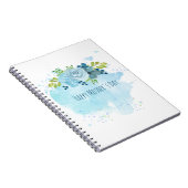 Carnet Dons de jour des mères Moderne Dusty Blue Flowers  (Côté Droit)