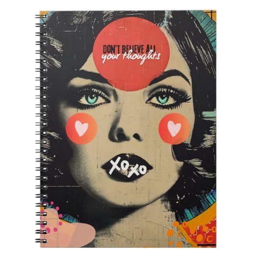 Carnet Don't believe all your thoughts Portrait Notebook (Devant)