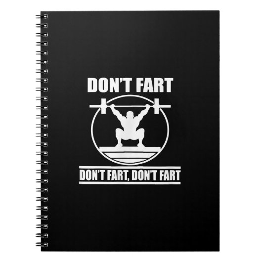 Carnet Dont Fart Funny Gym Workout Squat pour Bodybuilder (Devant)