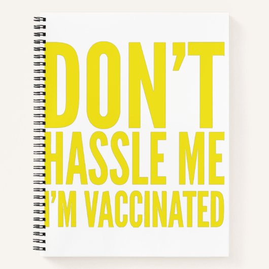 CARNET DON'T HASSLE ME I'M VACCINATED (Devant)