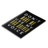 Carnet Don't Make Me Use My Bus Driver Voice (Côté gauche)