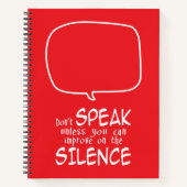 Carnet Don't Speak (Devant)