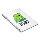 Carnet Don't Worry Be Hoppy Funny Happy Frog Pun (Côté Droit)