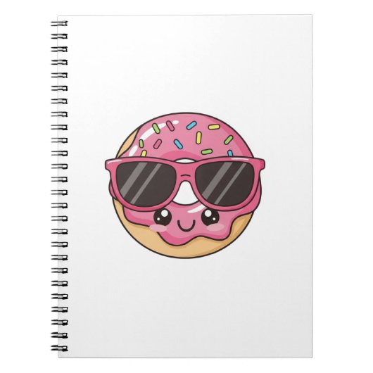 Carnet Donut Cool avec Lunettes de Soleil (Devant)