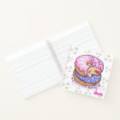 Carnet Donut peint à la main Monogram Rose Violet Mignon (Intérieur)