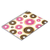 Carnet Donuts aux paillettes roses et bruns, amusement mo (Côté gauche)