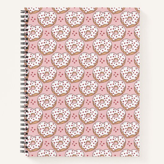 Carnet Donuts en forme de cœur avec pépites (Devant)