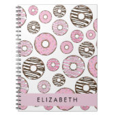 Carnet Donuts Roses, Donuts Blancs, Sprinkings, Votre Nom (Devant)