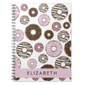 Carnet Donuts Roses, Donuts Brown, Sprinkings, Votre Nom (Devant)