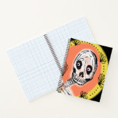 Carnet Doodé d'Halloween squelette déplaisant (Intérieur)