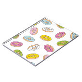 Carnet Doodle beiguts motif, design sans soudure. (Côté gauche)