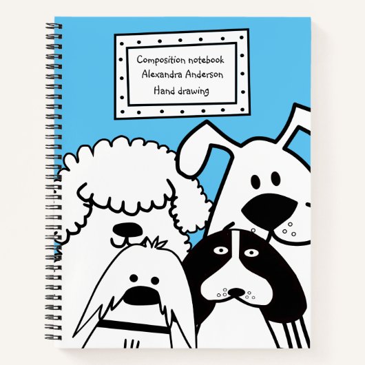 Carnet Doodle de chien mignon (Devant)