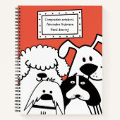 Carnet Doodle de chien mignon (Devant)