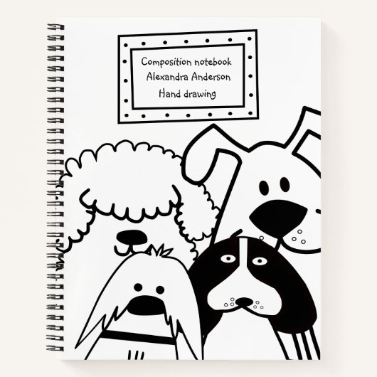 Carnet Doodle de chien mignon (Devant)