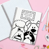 Carnet Doodle de chien mignon
