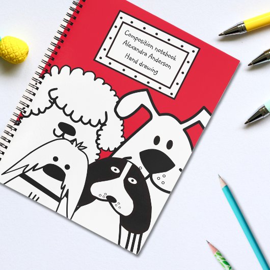 Carnet Doodle de chien mignon