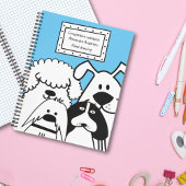 Carnet Doodle de chien mignon