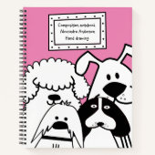 Carnet Doodle de chien mignon (Devant)