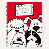 Carnet Doodle de chien mignon (Devant)